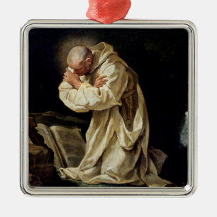 St. Bruno, der in der Wüste, 1763 betet Silbernes Ornament