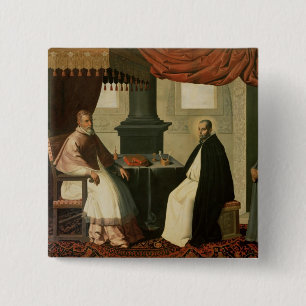St. Bruno und Papst Urban II 1630-35 Button
