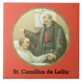 St. Camillus Comforting an Invalid (M 021) Fliese