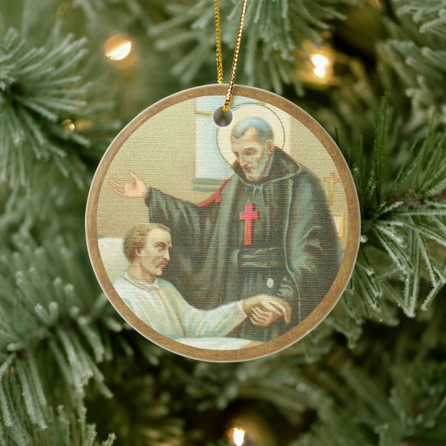 St. Camillus Comforting an Invalid (M 021) Keramik Ornament (Baum)