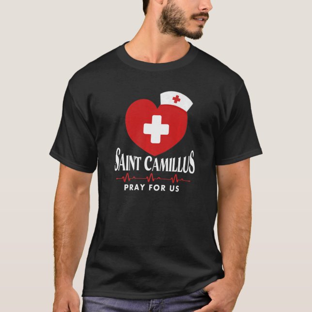 St Camillus De Lellis Katholischer Patron T-Shirt (Vorderseite)