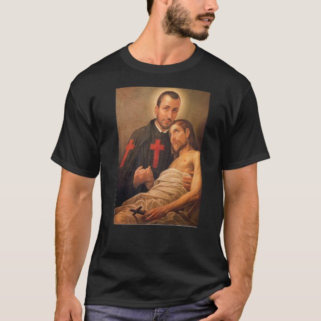 St Camillus De Lellis Katholischer Patron T-Shirt (Vorderseite)