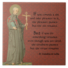 St. Camillus de Lellis (SAU 37; mit Zitat) Fliese