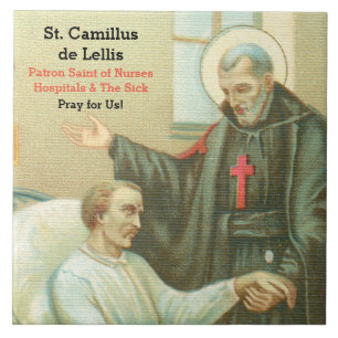 St. Camillus tröstet einen Invaliden (M 021) Fliese