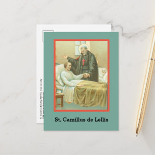 St. Camillus tröstet einen Invaliden (M 021) Postkarte