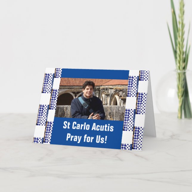 St Carlo Acutis Dankeschön Karte (Vorderseite)