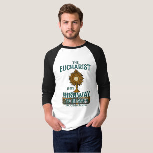 St. Carlo Acutis Eucharist mein Highway zum Himmel T-Shirt