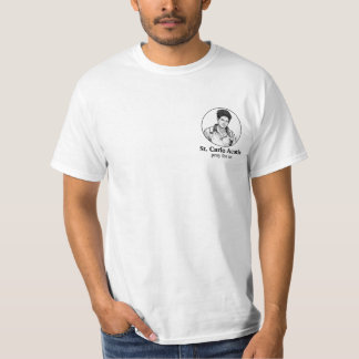 St. Carlo Acutis Religious Icon & Sketch Design T-Shirt
