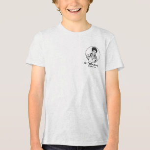 St. Carlo Acutis Religious Icon & Sketch Design Tri-Blend Shirt