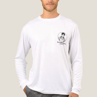 St. Carlo Acutis Religious Icon & Sketch Design Tri-Blend Shirt