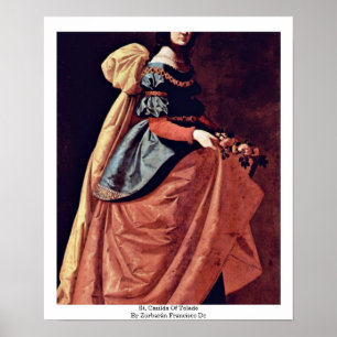 St. Casilda of Toledo von Zurbarán Francisco de Poster