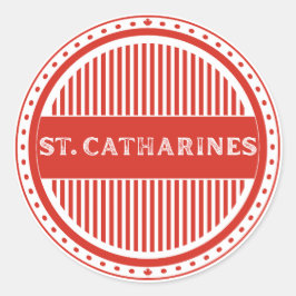 St. Catharines City Pride Emblem Canadian Identity Runder Aufkleber