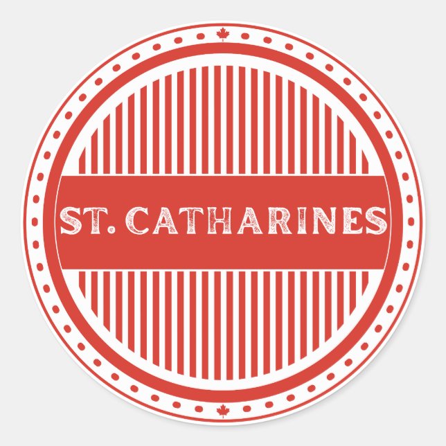St. Catharines City Pride Emblem Canadian Identity Runder Aufkleber (Vorderseite)