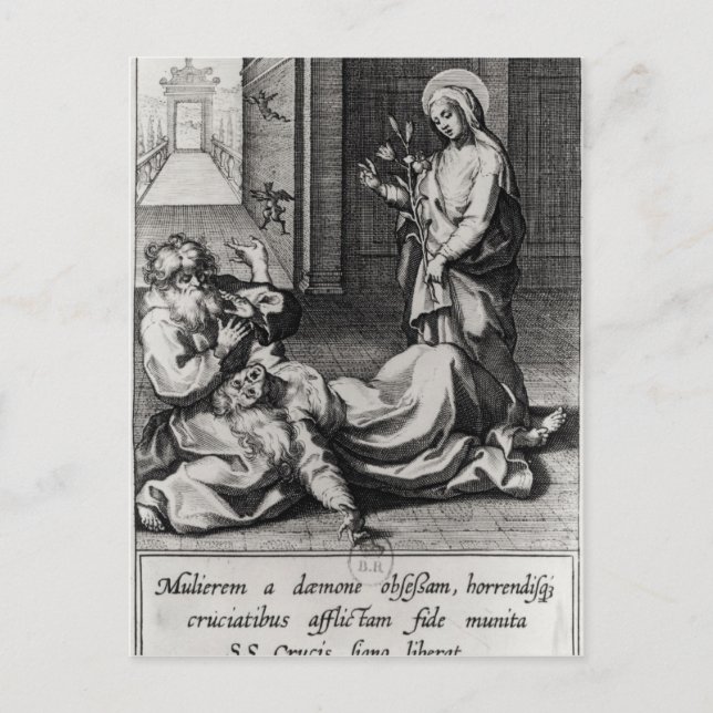 St. Catherine als Dämon von einer Frau Postkarte (Vorderseite)