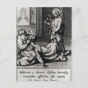 St. Catherine als Dämon von einer Frau Postkarte