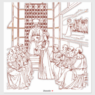 St Catherine Disputing mit Wissenschaftlern von Ma Aufkleber