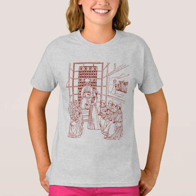 St Catherine Disputing mit Wissenschaftlern von Ma T-Shirt (Vorderseite)