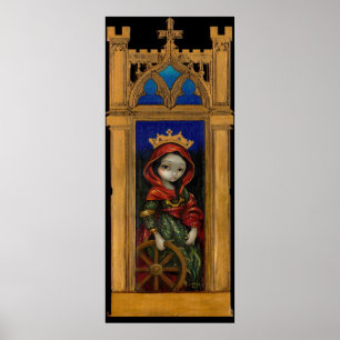 St. Catherine Ikone gotische Kunst Print Poster