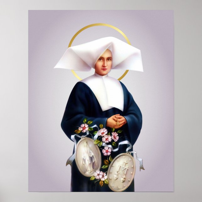 St Catherine Laboure Miracula Medaille Poster (Vorne)