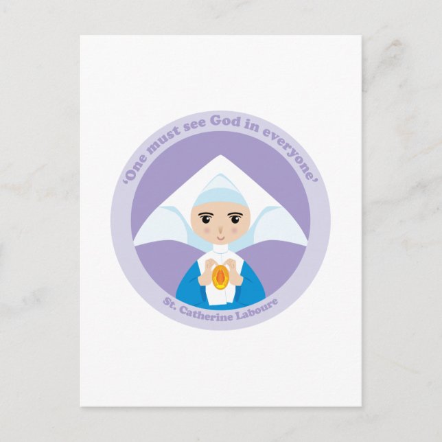 St. Catherine Laboure Postkarte (Vorderseite)