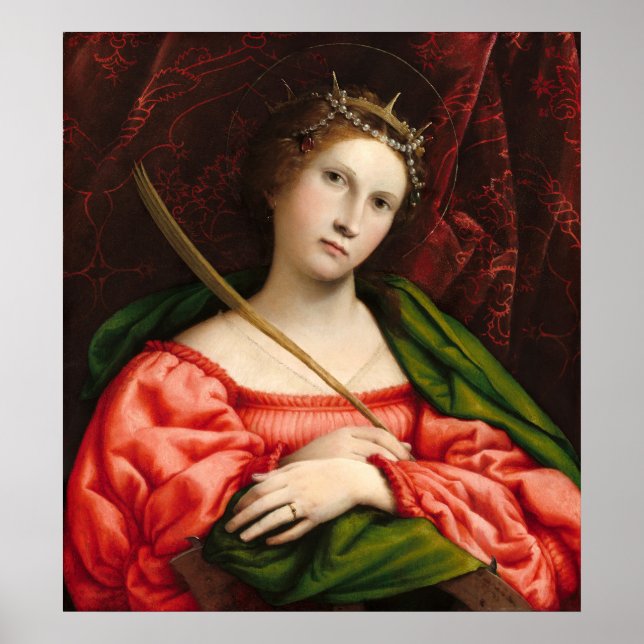 St. Catherine - Lorenzo Lotto America Poster (Vorne)
