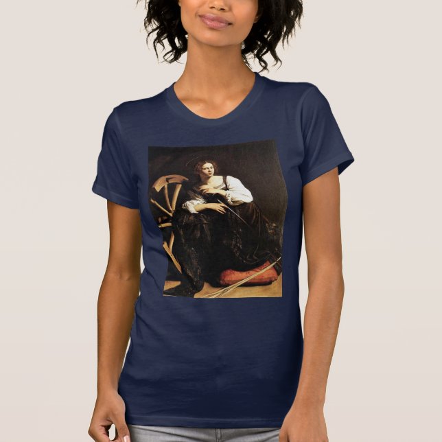 St. Catherine von Alexandria durch Michelangelo T-Shirt (Vorderseite)