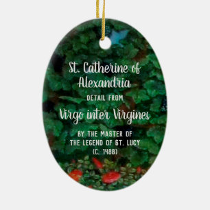 St. Catherine von Alexandria (Einzelheiten; M 070) Keramik Ornament