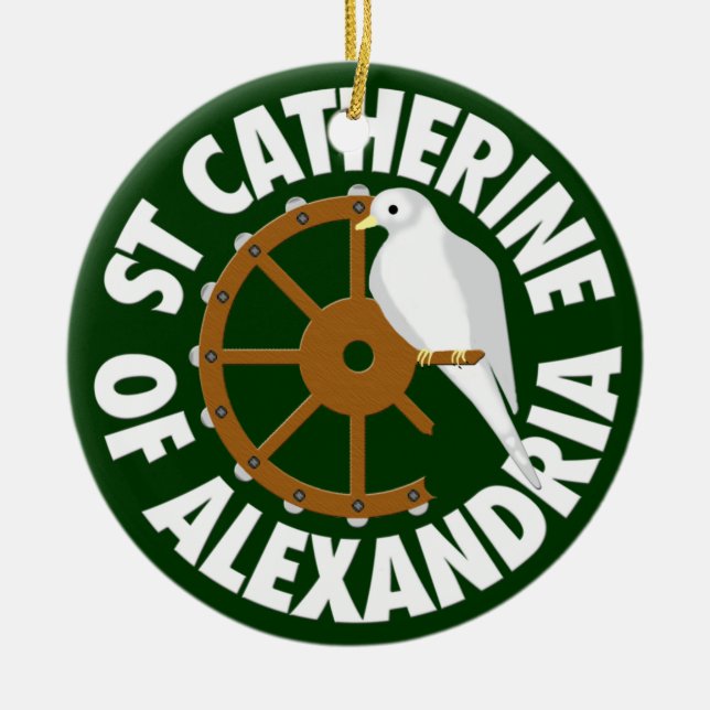 St. Catherine von Alexandria Keramik Ornament (Vorne)