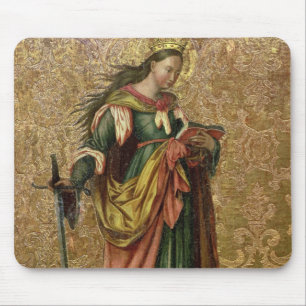 St. Catherine von Alexandria (Öl auf Platte) 2 Mousepad