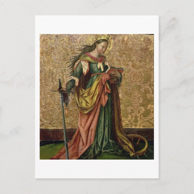 St. Catherine von Alexandria (Öl auf Tafel) 2 Postkarte (Vorderseite)
