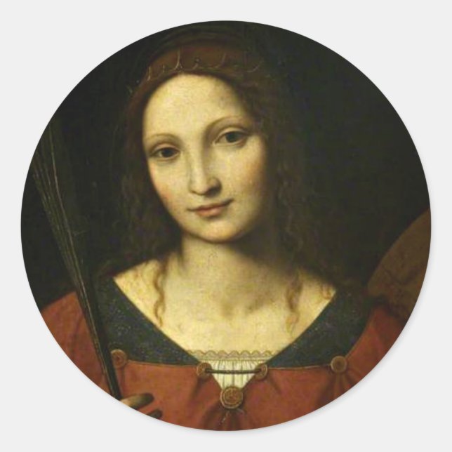 St. Catherine von Alexandria Runder Aufkleber (Vorderseite)