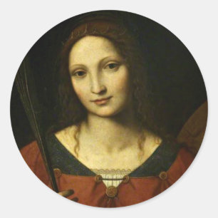 St. Catherine von Alexandria Runder Aufkleber