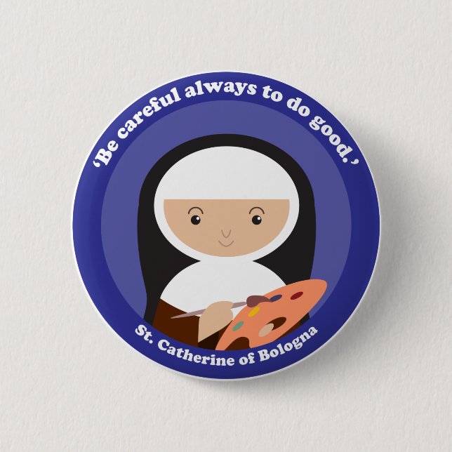 St. Catherine von Bologna Button (Vorderseite)
