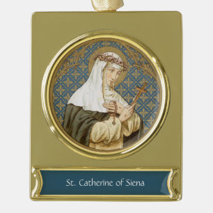 St. Catherine von Siena (19 BK) Banner-Ornament Gold