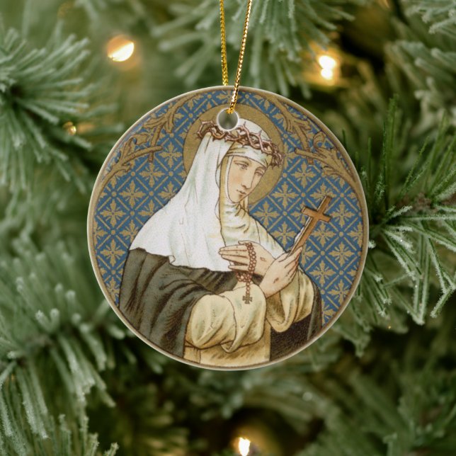 St. Catherine von Siena (19 BK) Keramik Ornament (Baum)