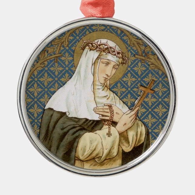 St. Catherine von Siena (19 BK) Ornament Aus Metall (Vorne)