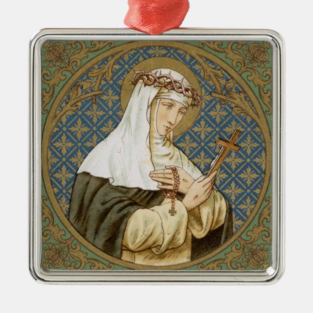 St. Catherine von Siena (19 BK) Ornament Aus Metall (Vorne)