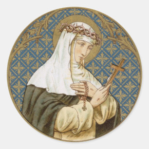 St. Catherine von Siena (19 BK) Runder Aufkleber