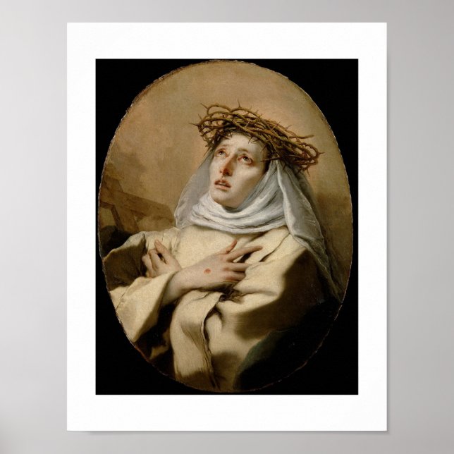 St. Catherine von Siena Hl. Katharina Siena Tiepol Poster (Vorne)