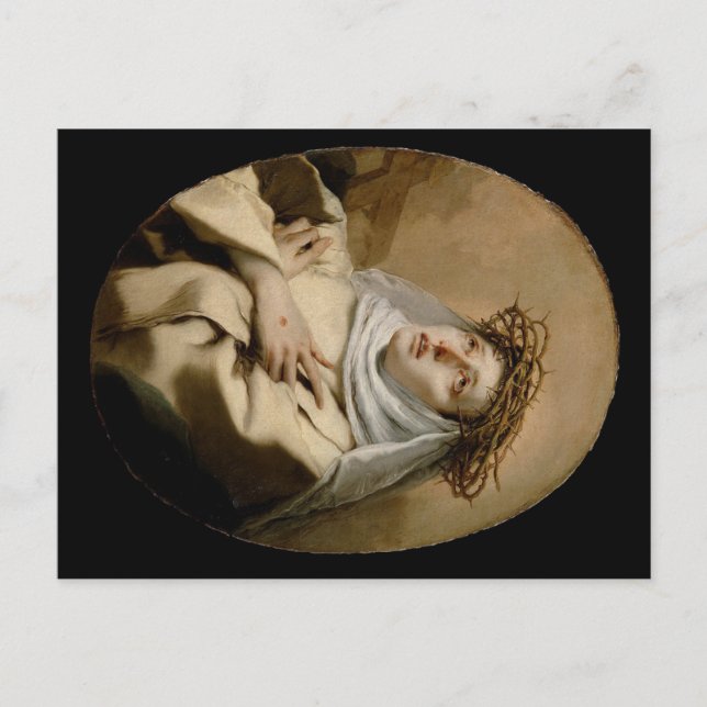 St. Catherine von Siena Hl. Katharina Siena Tiepol Postkarte (Vorderseite)