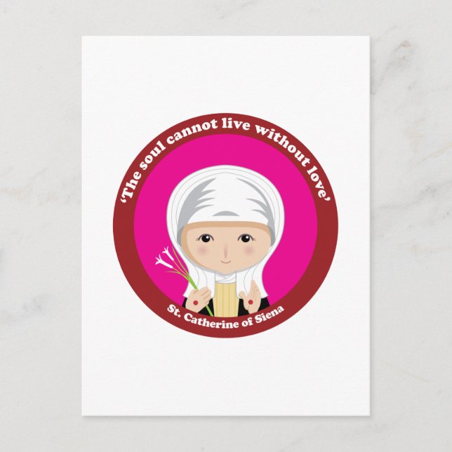 St. Catherine von Siena Postkarte (Vorderseite)