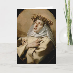 St. Catherine von Siena Religious Stigmatist Feiertagskarte
