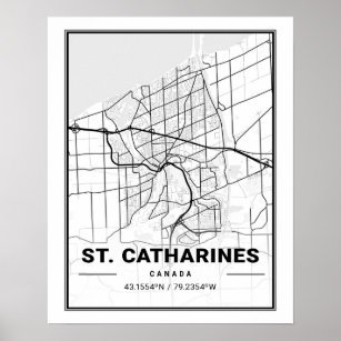 St Catherines Ontario Kanada Reiseplan Poster
