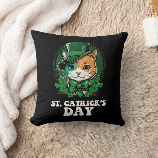 St Catricks Day Cat Lovers St Patrick's Day Kissen (Decke)
