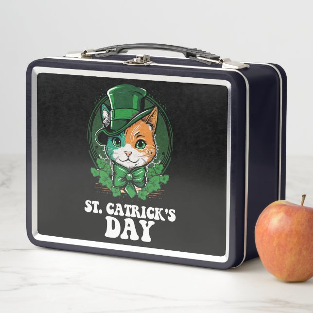St Catricks Day Cat Lovers St Patrick's Day Metall Brotdose (Beispiel)