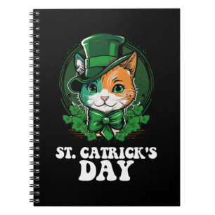 St Catricks Tag Katzenliebhaber St Patricks Tag Notizblock