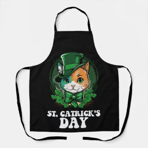 St Catricks Tag Katzenliebhaber St Patricks Tag Schürze