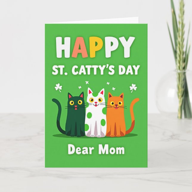 St Cattys Day Dear Mom Card Karte (Vorderseite)