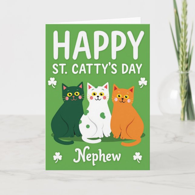 St Cattys Day Nephew Card Karte (Vorderseite)