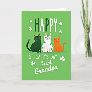 St. Catty's Day Opa-Katz-Karte Karte